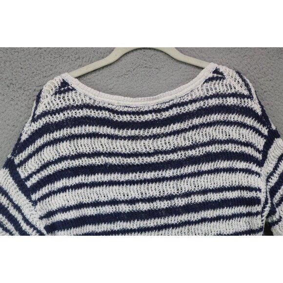 Soft Surroundings Short Sleeve Open Knit Tunic Top-Size Medium-Semi-Sheer - Picture 9 of 9